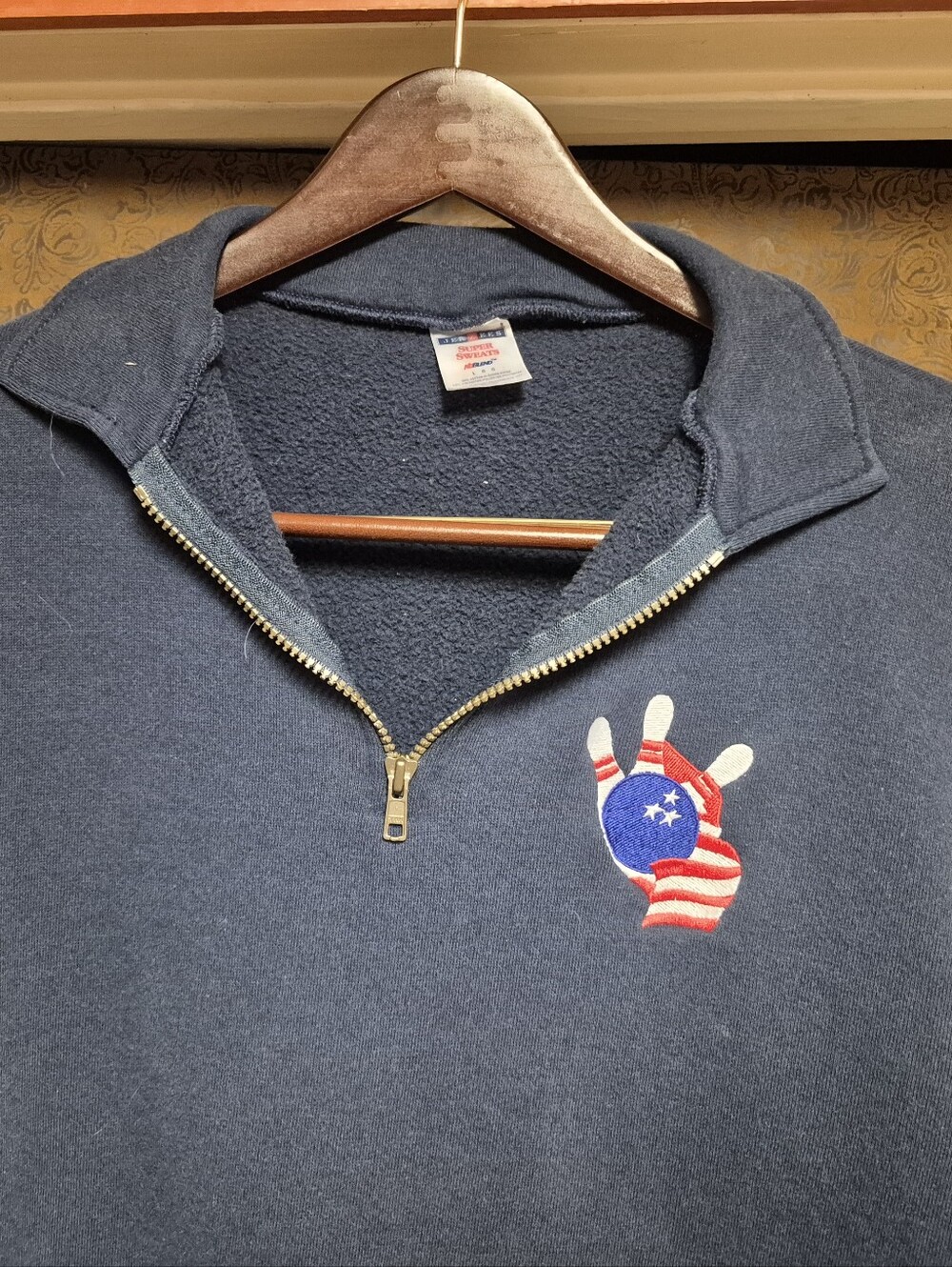 Vintage Bowling pin Pullover 1/4 zip
